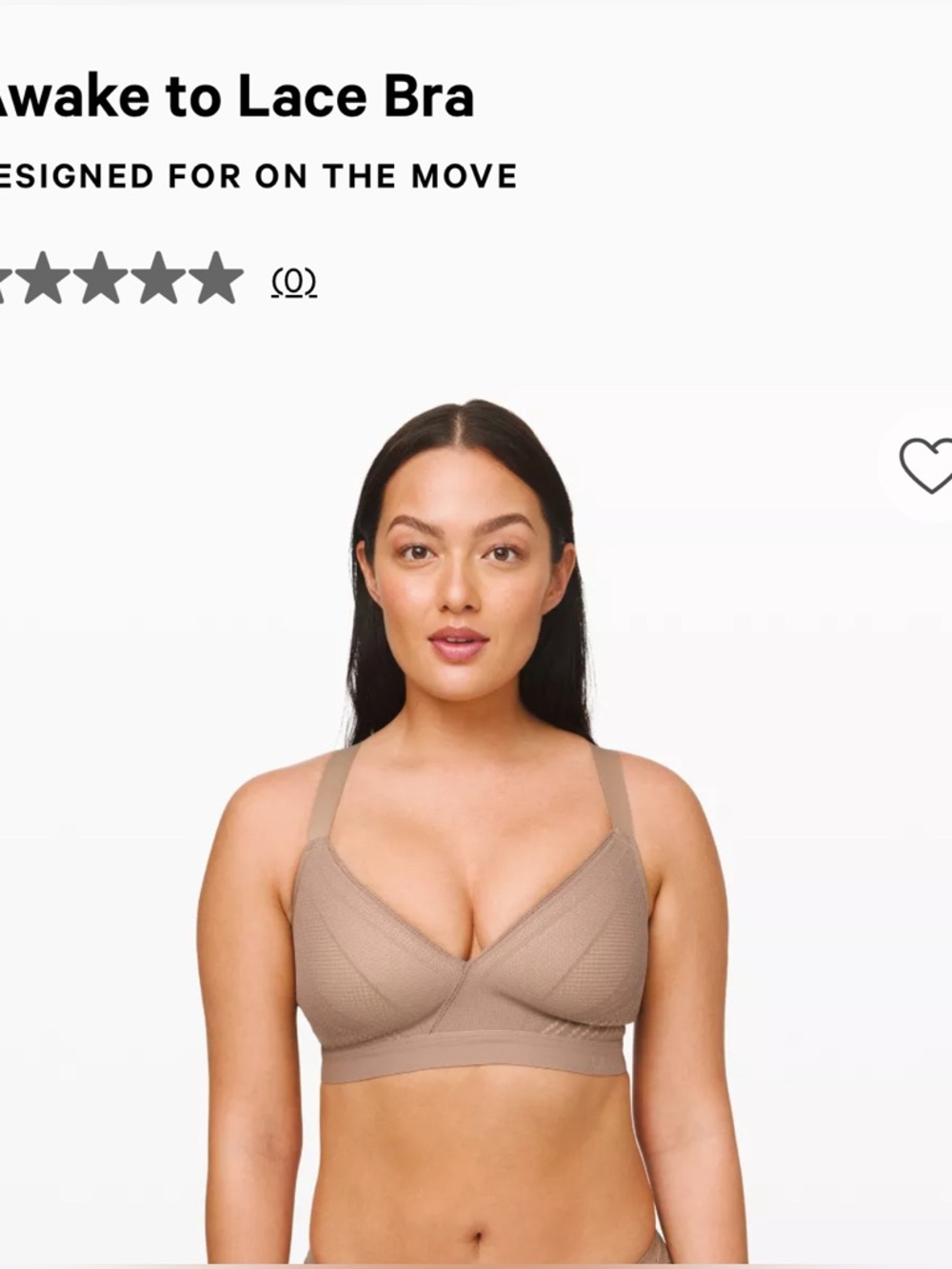 Lululemon Awake to Lace Bra - Taupe Wireless Lace Bralette
